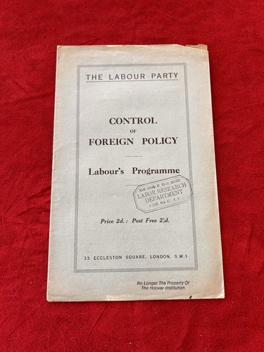 Labour party 1920s pamphlet - labour,
