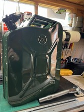 2 x 20L Jerry Can Fuel Containers Oil Petrol Diesel Barrel Metal Spout 