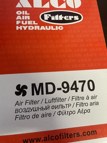 Alco 9470 air filter fits - md-9470,