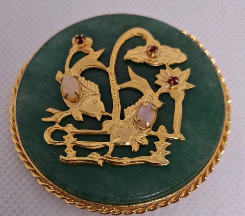 Vintage chinese gold tone fish - gold,