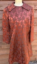 1960’s Ceil Chapman Copper/Brown Brocade, Coat and Mini Dress, Label