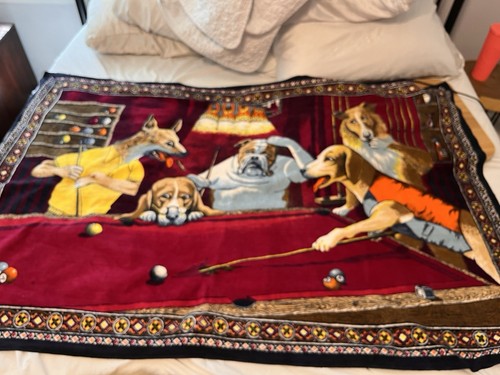 Vintage dogs playing pool - vintage,