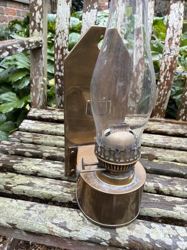 Antique brass wall hanging oil - antique,