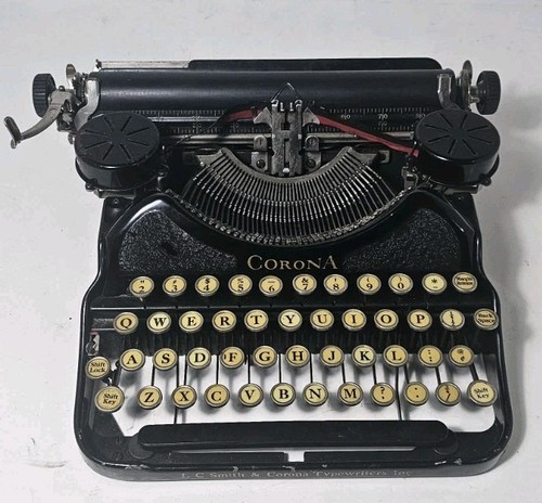 Corona portable typewriter - corona, 4