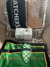 Bar Mats NEW Carling & Worthingtons Towels USED Thatchers & Yeovil Ales Man Shed