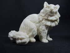 Maska Greek Alabaster Hand Made Figure 'Persian Cat' ~ VGC