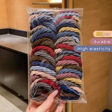 Colourful Thick Strong Women Girls School Endless Hair Elastics Bobbles Bands