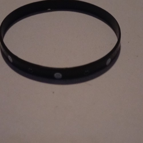 Black plastic bangle bracelet - bangle,
