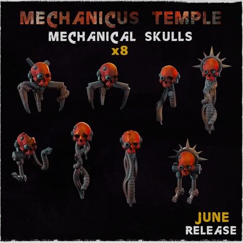 Many types strange skulls - many,