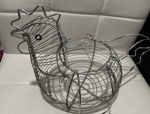 Metal hen egg basket wire - hen,