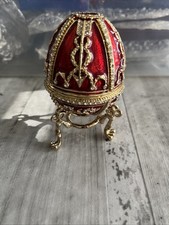 Atlas Created Fabrege Egg with Trinket Vintage Collectable