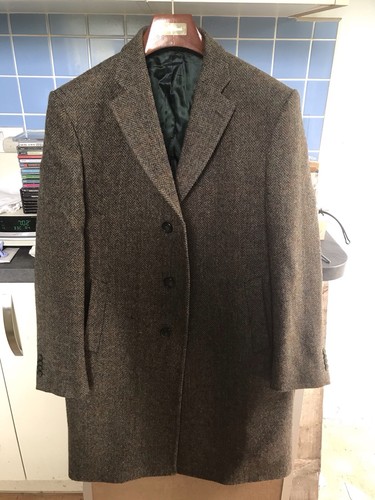 Harris tweed overcoat - harris,