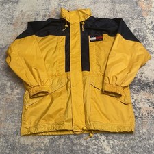 Tommy Hilfiger Men’s M Windbreaker • Yellow-Orange / Navy • Vintage 90s Y2K