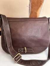 Lge BLONDIE MANIA dark brown premium leather satchel saddle xb bag