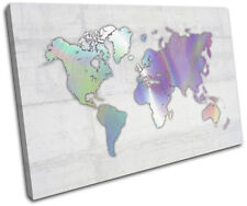World Atlas Oil Slick Concrete Maps Flags SINGLE Leinwand Kunst Bild drucken