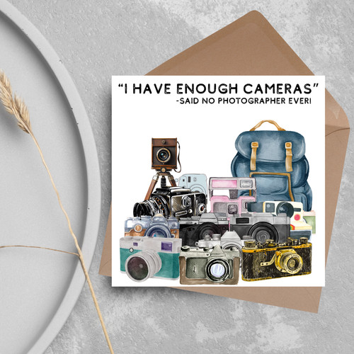 Photographer birthday card - birthday,