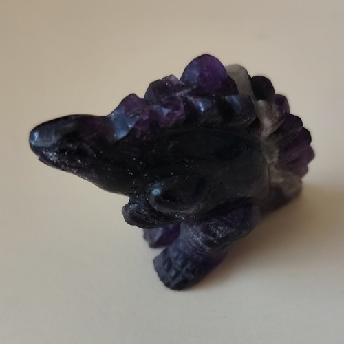 Purple crystal stone dragon - stone,