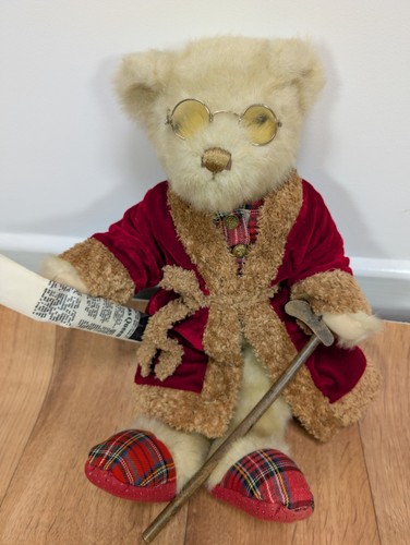 Vintage teddy walking - teddy, stick