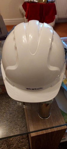 White safety helmets - white,