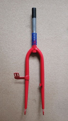Retro red bike fork - bike,
