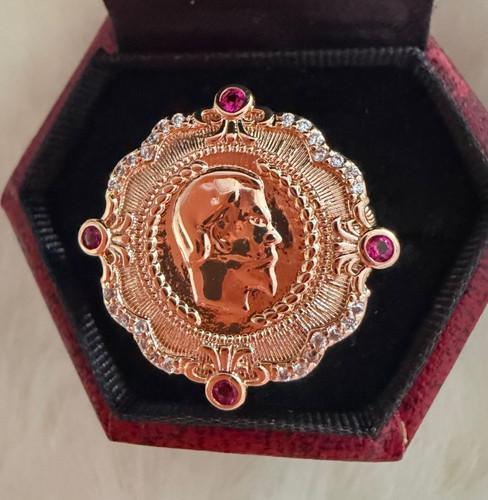 14ct rolled rose gold ruby - 14ct,