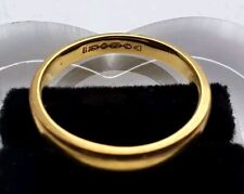 Vintage 1975 2mm 22ct Yellow Gold Wedding Band Ring - Size I