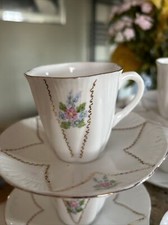 c1930’s SHELLEY China DAINTY SHAPE COFFEE CUP & SAUCER x 1