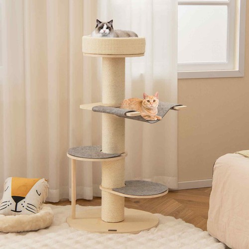 Wooden cat activity center - wooden,