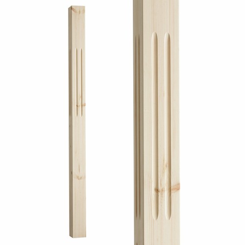 Staircase newel post - staircase, square