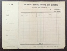 1959 County Donegal Railways Ireland Unused Guard's Fare Collection Document