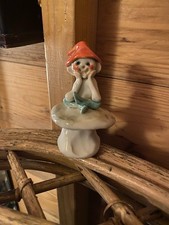 Vintage Elf on a Toad Stool Abby Crafts Ireland Garden Fairy Mythical Decor