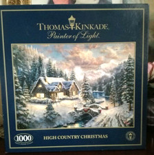 THOMAS KINKADE PAINTER OF LIGHT HIGH COUNTRY CHRISTMAS 1000 PIECE JIGSAW PUZZLE