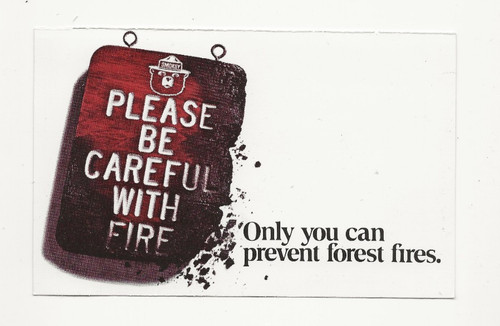Post card smokey bear only - post, *
