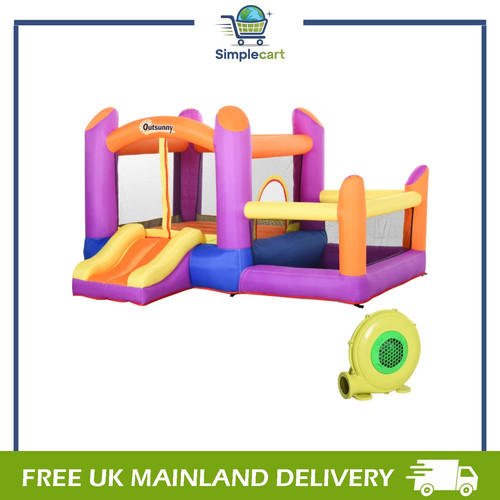 Bouncy castle with slide pool - slide,