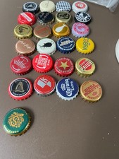 30 beer cider bottle tops all different