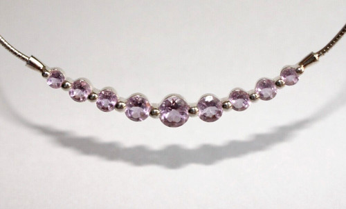 Silver and amethyst necklace