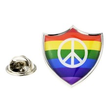 Ban the Bomb Peace Design Rainbow School Style Lapel Pin Badge XSBOM007