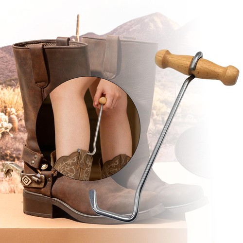 Wooden handle boot hook - wooden,