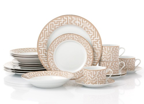 20pc mosaic cream gold - cream, &