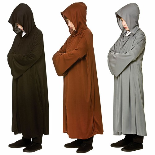 Mens long hooded robe fancy - mens,