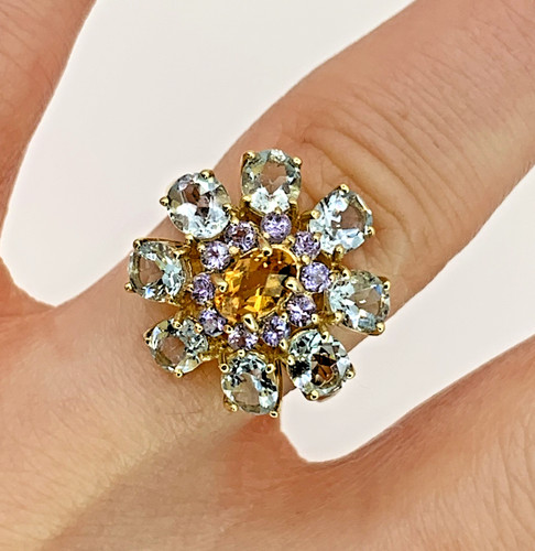 Multi gem ring - ring, 9