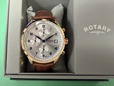 New Mens/ Gents Rotary  rose gold plated Quartz Chronograph BNIB GS03083/52 BNIB