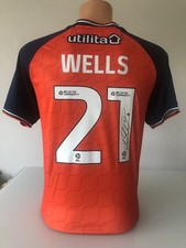 Signed Nahki Wells Luton Town 2025/26 Shirt COA