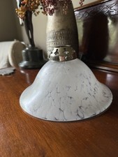 Christopher Wray Lamp Shade ~ Pendant, White Confetti Glass