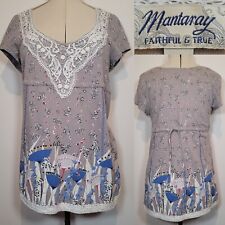 Mantaray Womens Tunic Top Grey