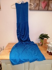Blue halterneck Bodycon Long Dress Size 10 - 12 Ladies 