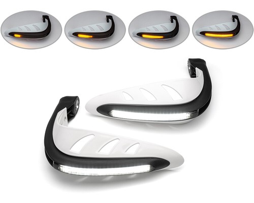 White motorcycle handguards - white,