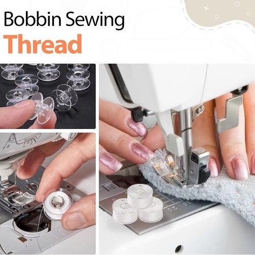 40x white bobbin - white, thread