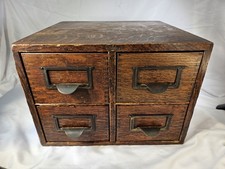 Vintage Utility Oak 4 Drawer