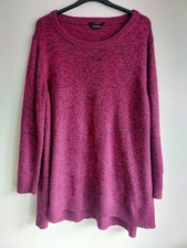 Yours, Marl Pink Pullover Jumper, Size 22-24, Some Bobbling 